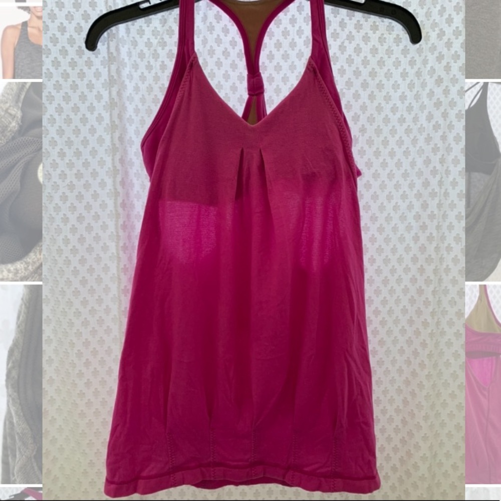 Pink Lululemon two-layer top